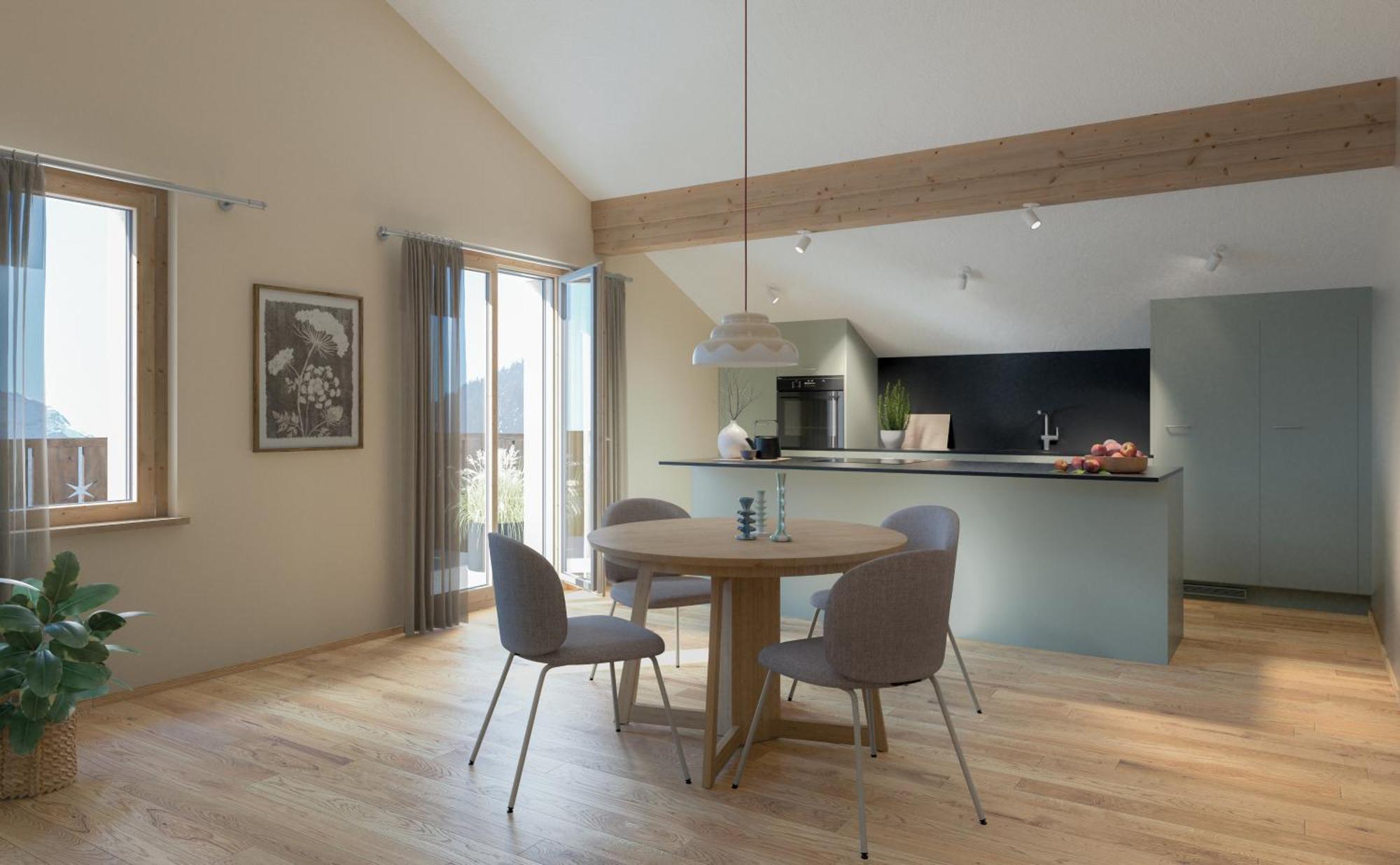 Apartment mit 2 Schlafzimmern und Balkon