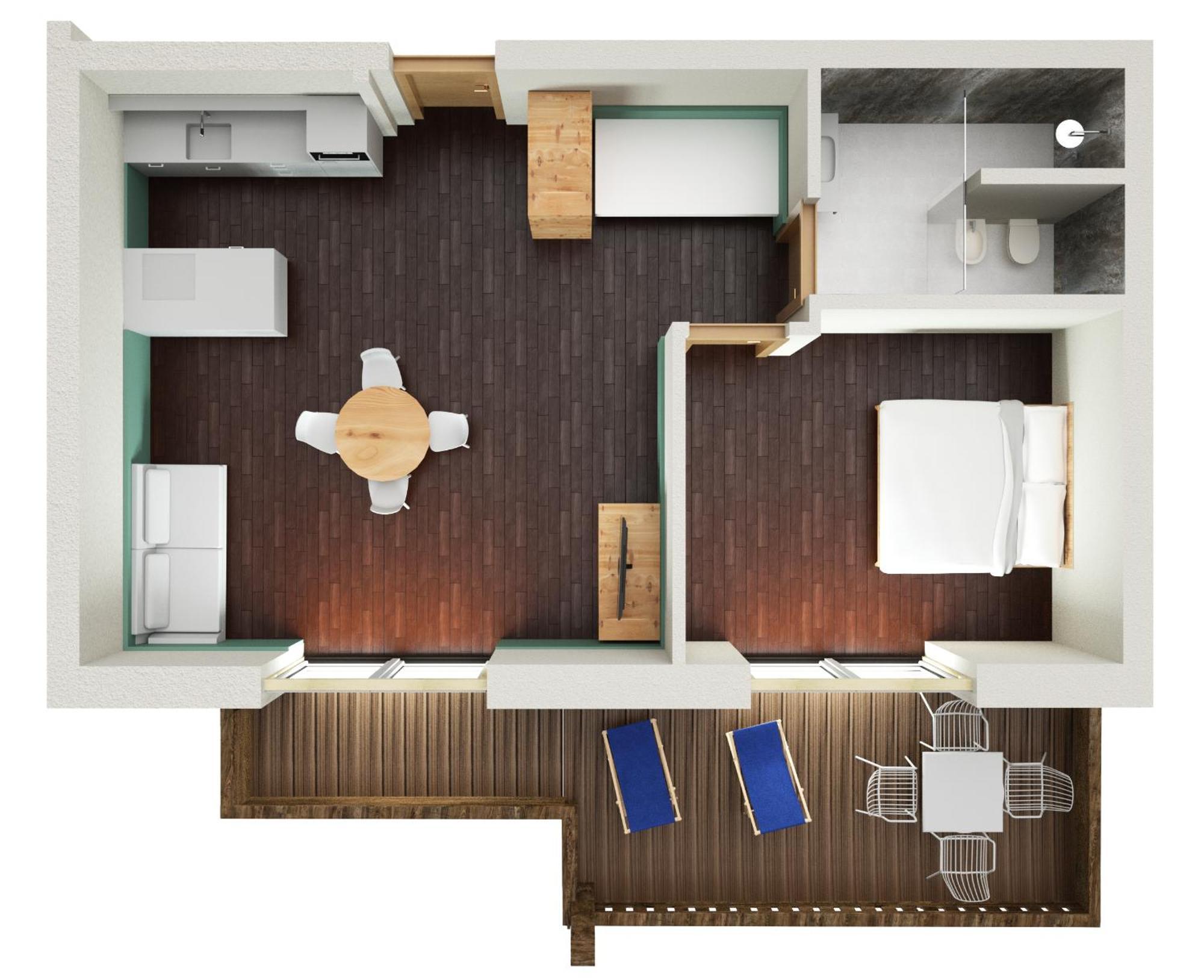 Superior One-Bedroom Apartment