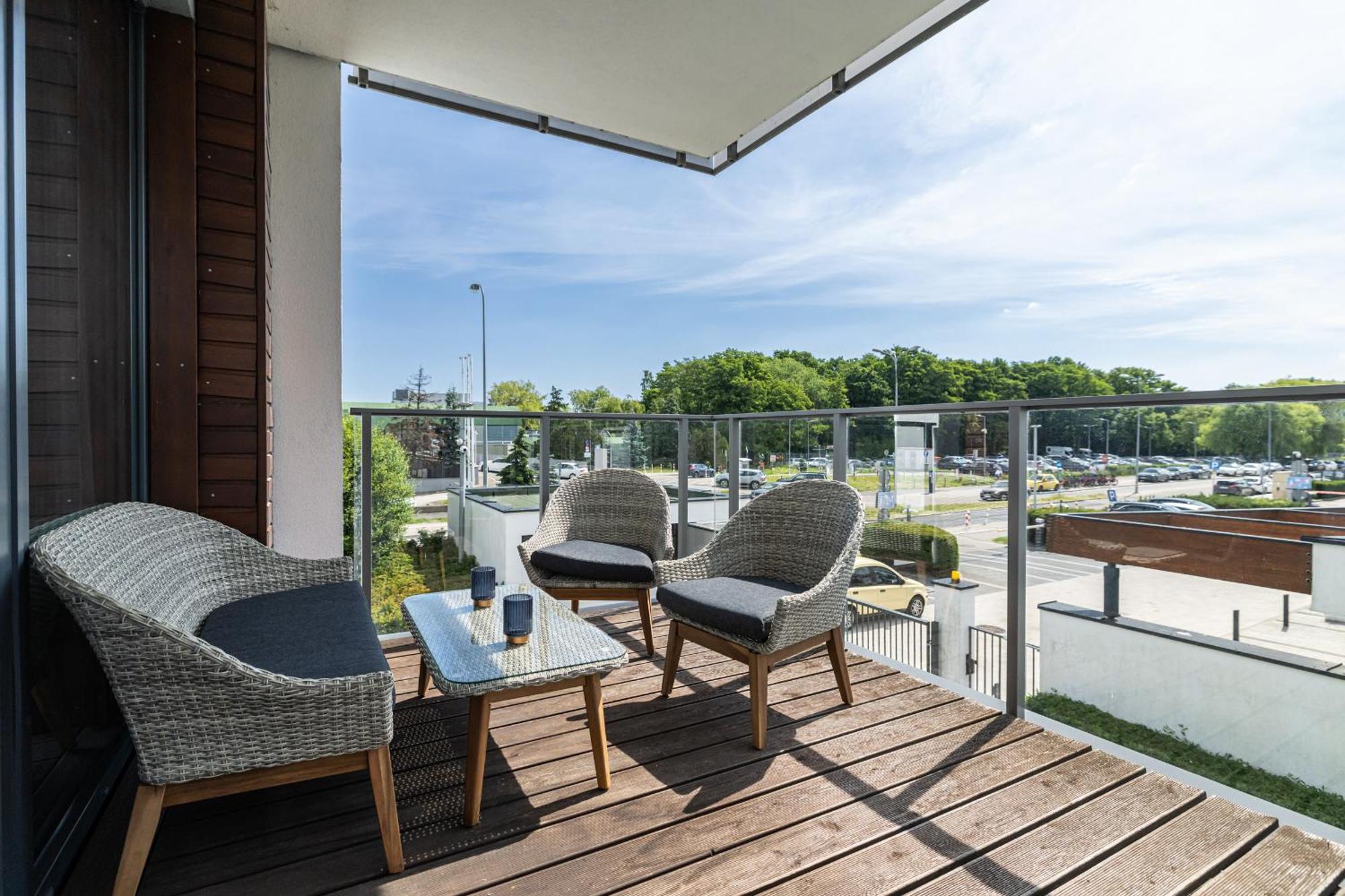 Deluxe-Apartment mit 2 Schlafzimmern und Gartenblick