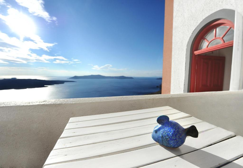 Superior Doppel-/Zweibettzimmer mit Aussicht auf die Caldera
