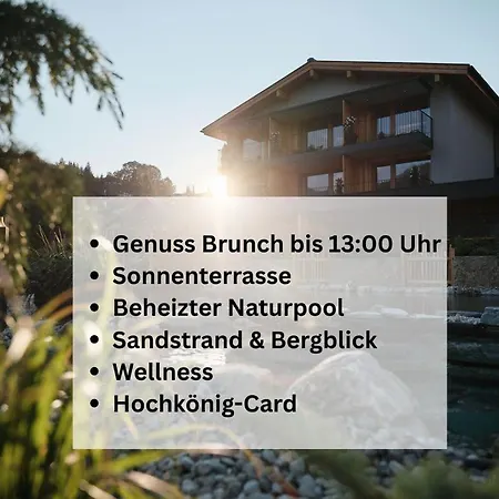 Wellness und Brunch Hotel MorgenZeit beheizter Naturteich Genuss Frühstück bis 13 Uhr Hochkönig Sommercard-2