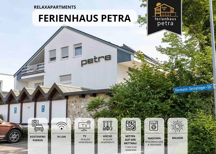 Ferienvermietung: Großzügige Ferienwohnung mit zwei Sonnenbalkonen in bester Bodenseelage l 1 Minute zum Bodensee l 2 Zimmer l Vollausgestattete Küche l Free-WLAN l Willkommen im Apartment Markelfingen